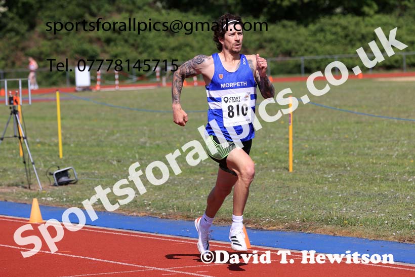 Senior mens 800 metres, 2025 North Eastern Track and Field Champs., Shildon, County Durham. Photo: David T. Hewitson/Sports for All Pics